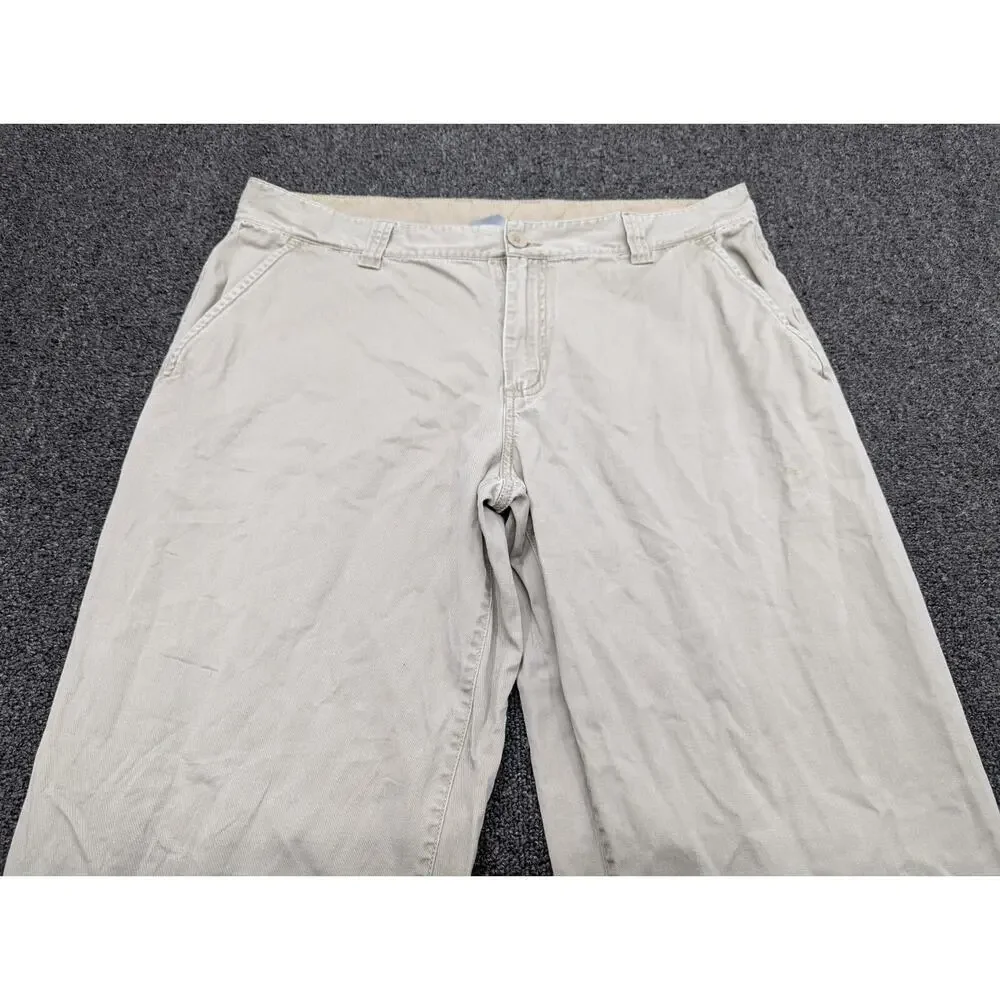 North Face Men's Pants Chino Travel ABLS Khaki Beige Straight Leg Size 38/32